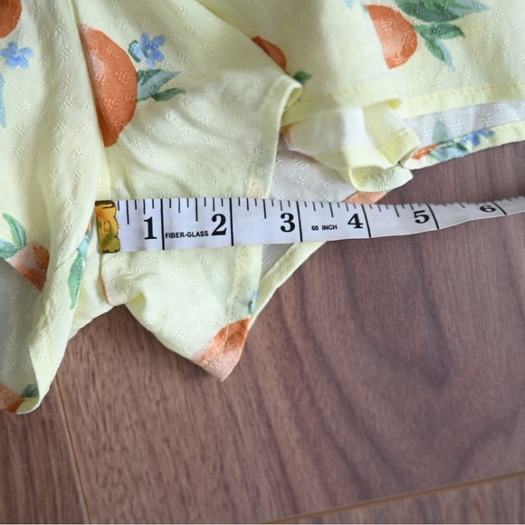 Butter Yellow Romper Size XS Sadie & Sage Orange Blossom Fruit Cottagecore NWOT - Picture 14 of 16